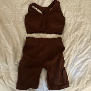 Bo+Tee brown workout set